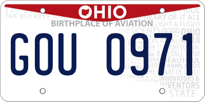 OH license plate GOU0971