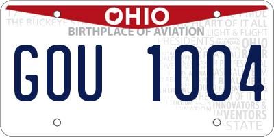 OH license plate GOU1004