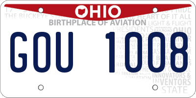 OH license plate GOU1008