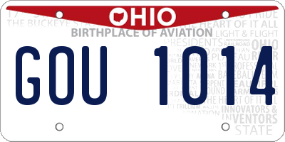 OH license plate GOU1014