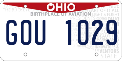 OH license plate GOU1029