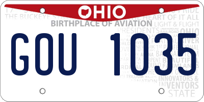 OH license plate GOU1035