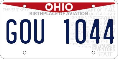 OH license plate GOU1044