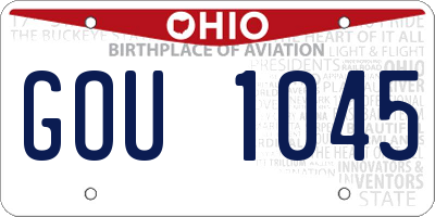 OH license plate GOU1045