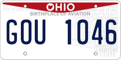 OH license plate GOU1046
