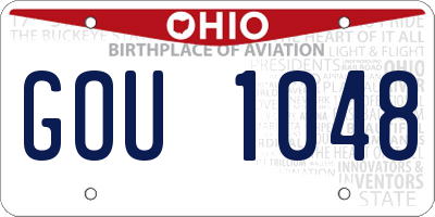 OH license plate GOU1048