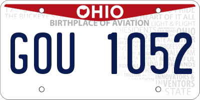 OH license plate GOU1052