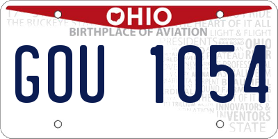 OH license plate GOU1054