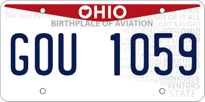 OH license plate GOU1059