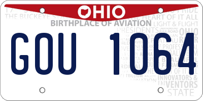 OH license plate GOU1064