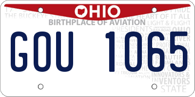 OH license plate GOU1065