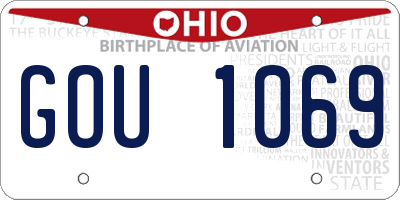 OH license plate GOU1069