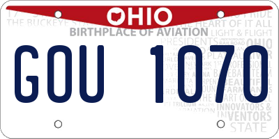 OH license plate GOU1070