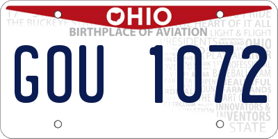 OH license plate GOU1072