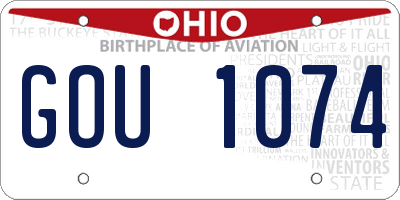OH license plate GOU1074
