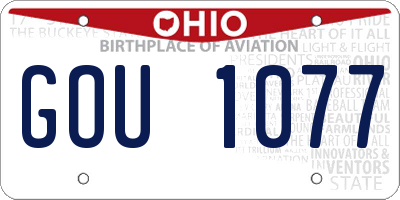 OH license plate GOU1077