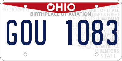 OH license plate GOU1083