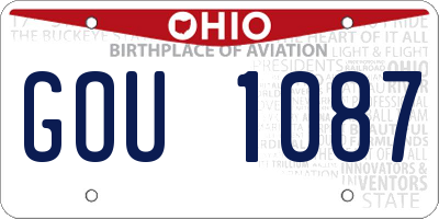 OH license plate GOU1087