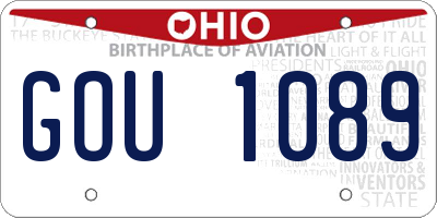 OH license plate GOU1089