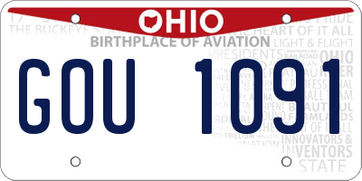 OH license plate GOU1091