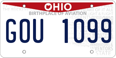OH license plate GOU1099