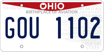 OH license plate GOU1102