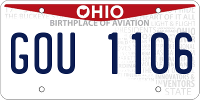 OH license plate GOU1106