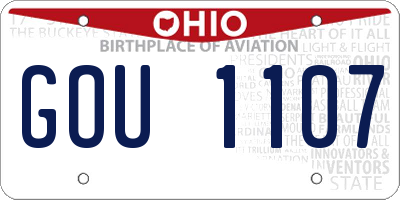 OH license plate GOU1107