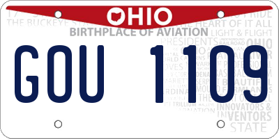 OH license plate GOU1109