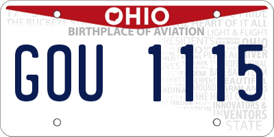 OH license plate GOU1115