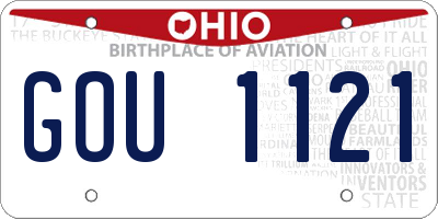 OH license plate GOU1121