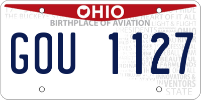 OH license plate GOU1127