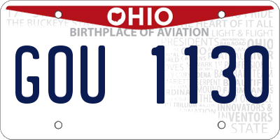 OH license plate GOU1130