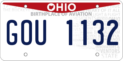 OH license plate GOU1132