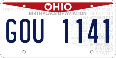 OH license plate GOU1141