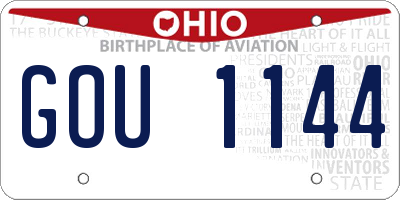 OH license plate GOU1144