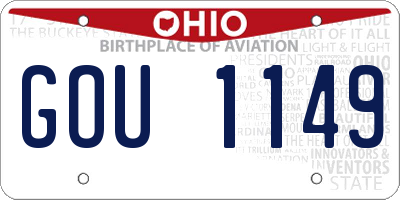 OH license plate GOU1149
