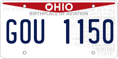 OH license plate GOU1150