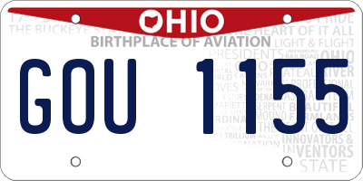 OH license plate GOU1155