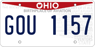 OH license plate GOU1157