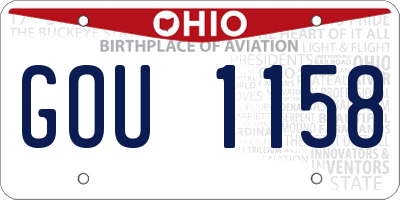 OH license plate GOU1158