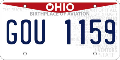 OH license plate GOU1159
