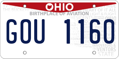 OH license plate GOU1160