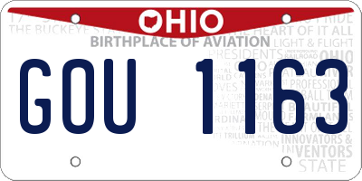 OH license plate GOU1163