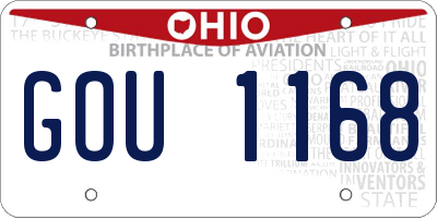 OH license plate GOU1168
