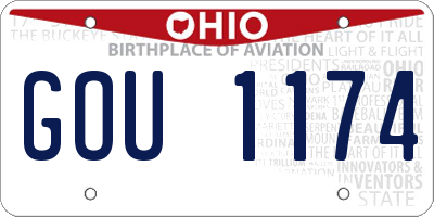 OH license plate GOU1174