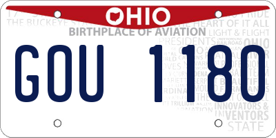OH license plate GOU1180