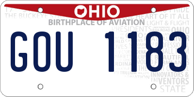OH license plate GOU1183