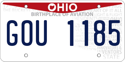 OH license plate GOU1185