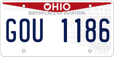 OH license plate GOU1186